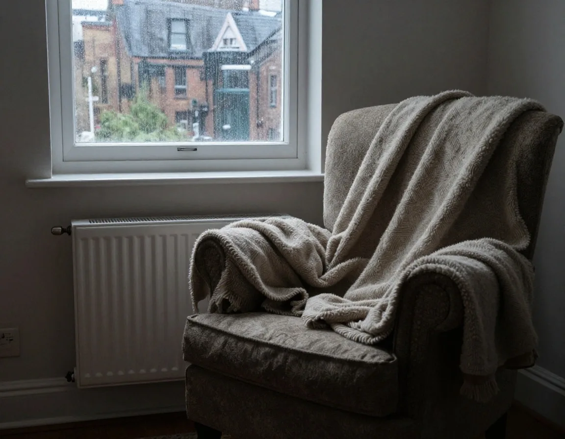 Domestic paper utility breakdown on kitchen table in northern Britain