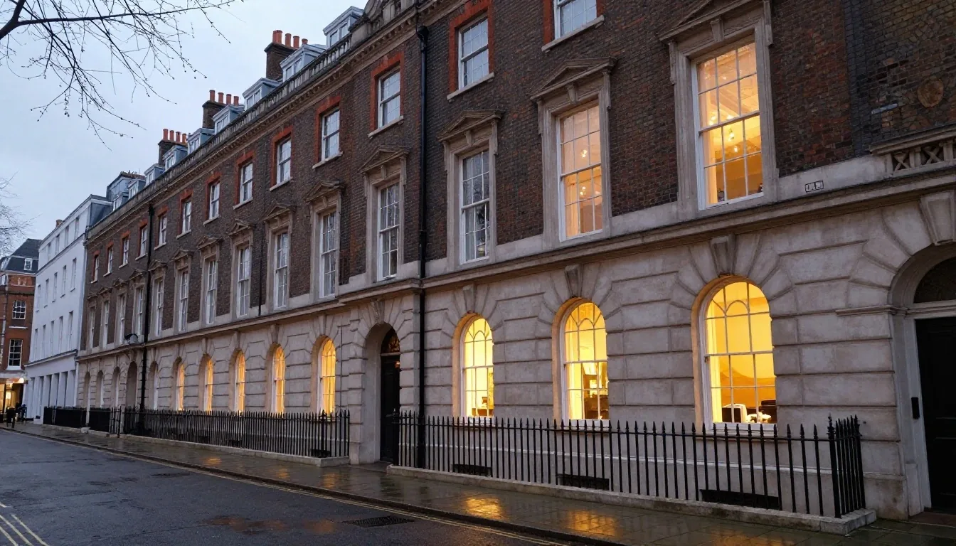 Quiet Meadow research office building on Greville Street London