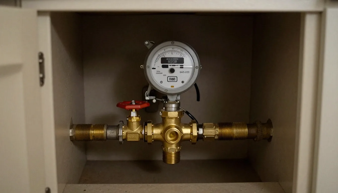 Analog domestic gas meter mechanical dials